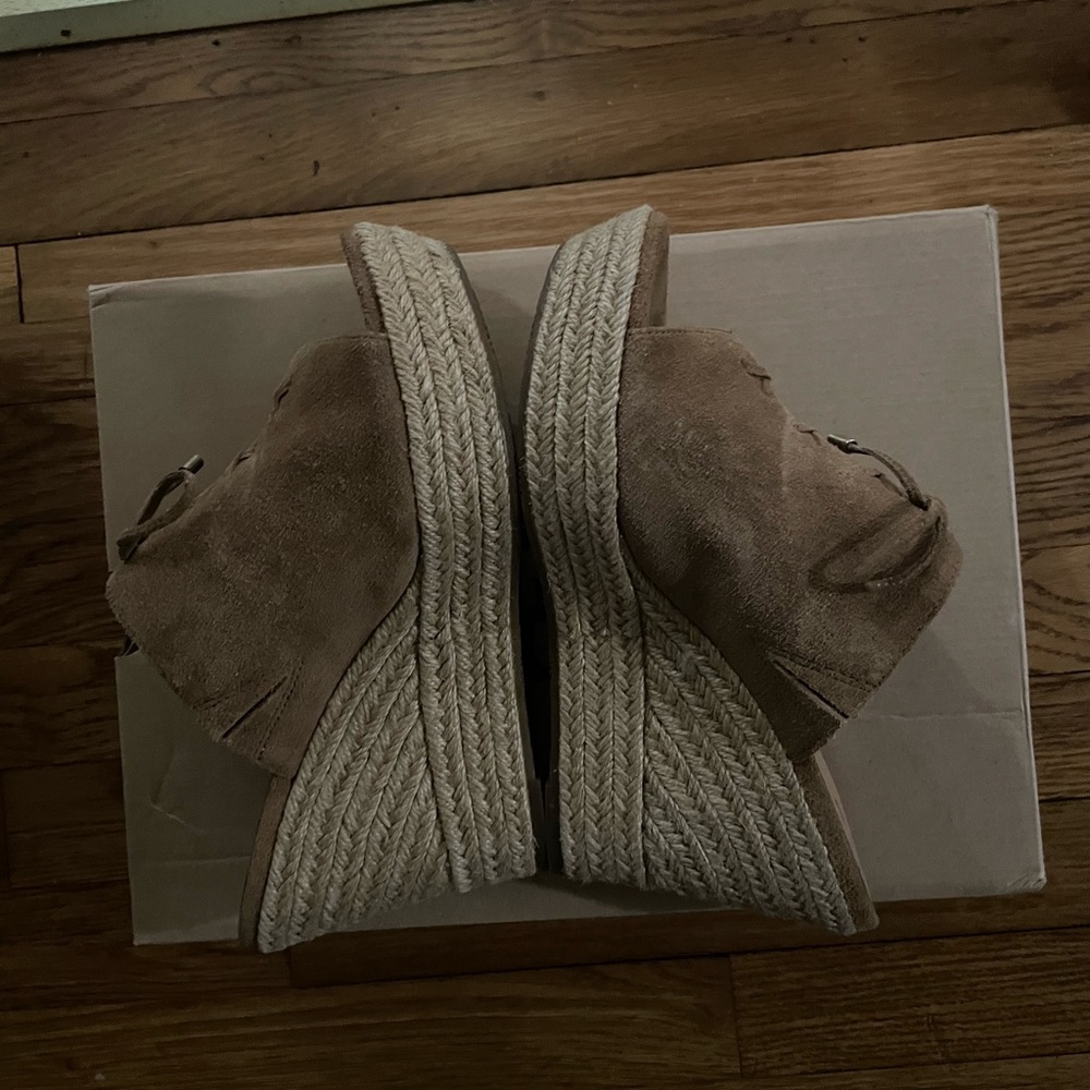UGG Georgia Espadrille Wedge in Chestnut Size 7 in original box - Picture 4 of 9